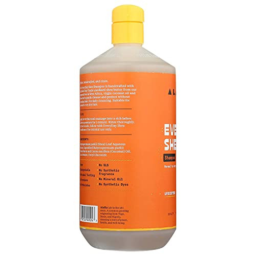 Alaffia EveryDay Shea Shampoo Unscented Gentle Cleansing Shampoo for Normal to Dry Hair Made with Fair Trade Unrefined S