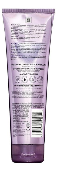 LOreal Paris EverPure Volume Sulfate Free Shampoo for ColorTreated Hair Volume Shine for Fine Flat Hair with Lotus Flowe