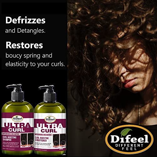 Difeel Ultra Curl 2PC Curl Enhancing Shampoo Conditioner Set Includes Shampoo 12 oz Conditioner 12 oz