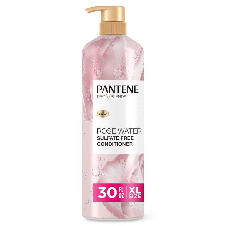 Pantene Rose Water Conditioner Soothes Replenishes Hydration Safe for Color Treated Hair Nutrient Infused with Vitamin B