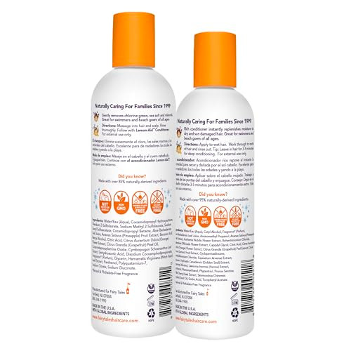Fairy Tales Swim Shampoo 12oz and Conditioner 8oz for Kids Made with Natural Ingredients in the USA Chlorine Removal Swi