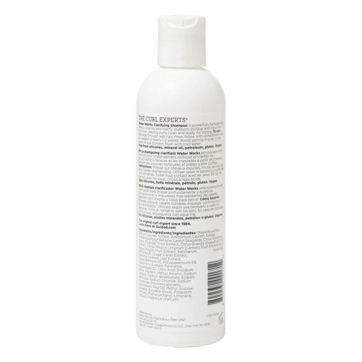 Ouidad Water Works Curly Hair Shampoo Clarifying Shampoo for Build Up Removes Impurities Maintains Curls Natural Moistur
