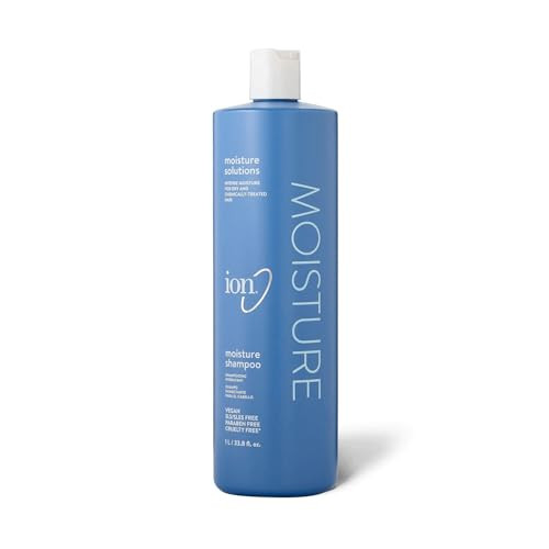 ion Moisture Shampoo Vegan Sulfate Free Paraben Free Hydrating Moisturizing Reduces Breakage