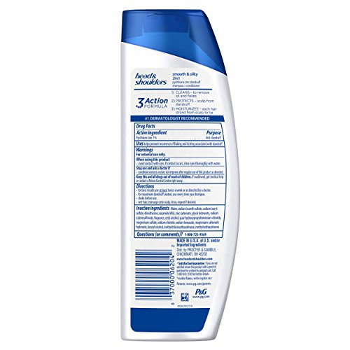 Head and Shoulders Smooth Silky 2in1 Dandruff Shampoo and Conditioner 135 Fl Oz Pack of 2