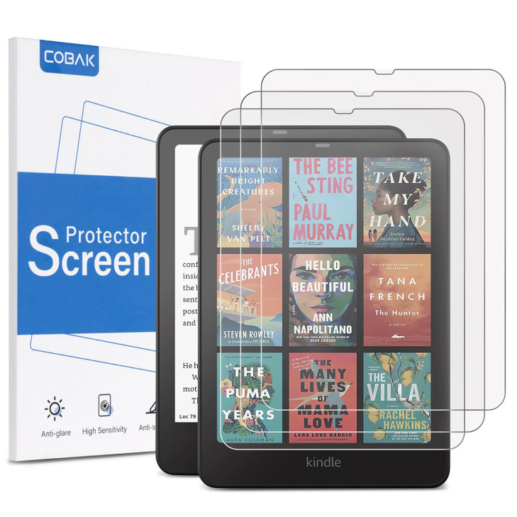 CoBak 3 Pack Anti-Glare Matte Screen Protector for 7" Kindle Paperwhite 12th Gen 2024 & Colorsoft Signature Edition,for Kobo Aura 2 - High Clarity, F