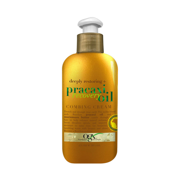 OGX Deeply Restoring Pracaxi Recovery Oil AntiFrizz LeaveIn Combing Cream with Murumuru Butter SulfateFree Surfactants C