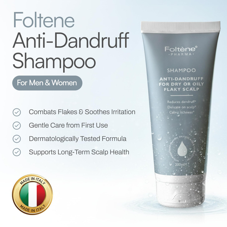 Foltene Anti Dandruff Shampoo for Men Women Dry Scalp Shampoo for Itchy Oily Scalp Dandruff Treatment with Piroctone Ola