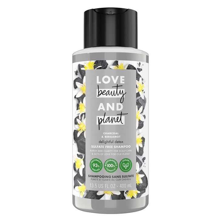 Love Beauty And Planet Clarifying Shampoo Delightful Detox Charcoal Bergamot Vegan Paraben Sulfate Silicone Cruelty Free