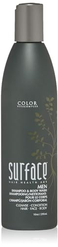 SURFACE Hair Men Shampoo and Body Wash Deep Cleanses and Exfoliates with Amaranth Protein and Bamboo for Stronger Hair a