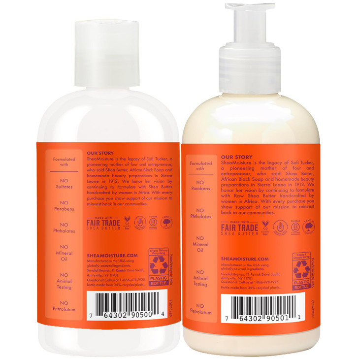 SheaMoisture Kids Mango Carrot Shampoo and Conditioner Set wOrange Blossom Extract Strengthening Hair Products for Kids