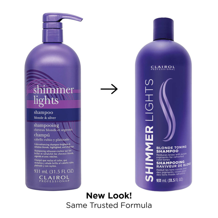 CLAIROL PROFESSIONAL Shimmer Lights Purple Shampoo 315 fl Oz Neutralizes Brass Yellow Tones For Blonde Silver Gray Highl