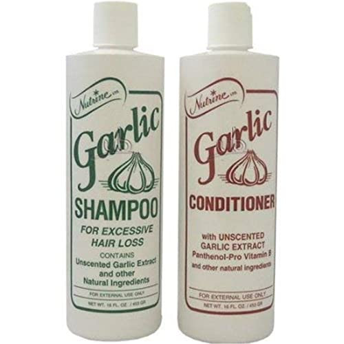 Nutrine Garlic Shampoo Conditioner 20oz Combo Unscented