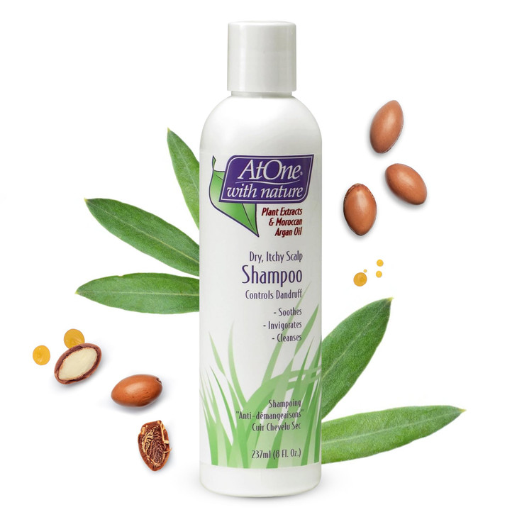 AtOne with Nature Dandruff Control Shampoo 16 oz Liquid Shampoo for Dry Hair Fresh Scent Dandruff Control Solution