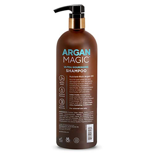 Argan Magic Ultra Nourishing Shampoo Argan Oil and Antioxidants to Nourish and Restore Damaged and OverProcessed Hair Ty