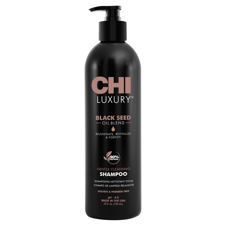 CHI Luxury Black Seed Oil Gentle Cleansing Shampoo Adds Hair Volume Body Strengthens Removes Impurities Sulfate Paraben