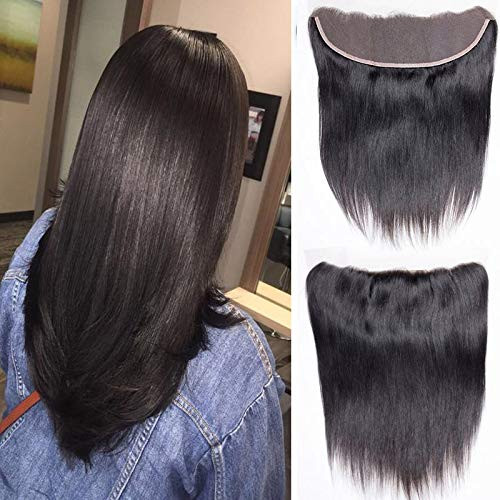 13x4 Lace Frontal Straight Closure Ear To Ear HD Lace Closure 100 Remy Human Hair Natural Black 180 Density13x4 Straight