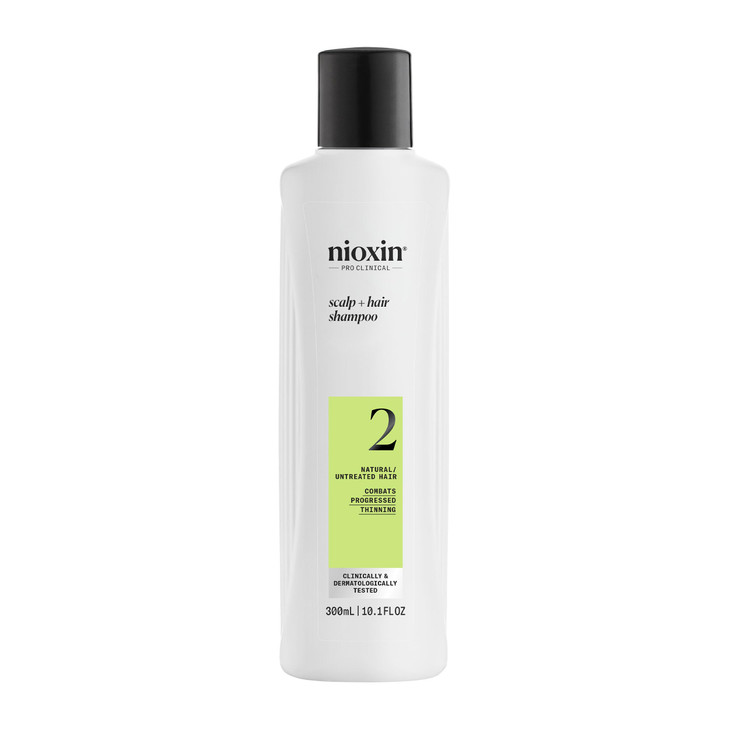 NIOXIN Scalp Hair Thickening System 2 Shampoo For Natural or Untreated Hair with Progressed Thinning With Niacinamide an