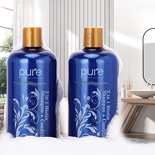 Biotin Volumizing and Stimulating Shampoo Set for Thicker Healthier Hair For All Hair Types SulfateFree with Organic Ing