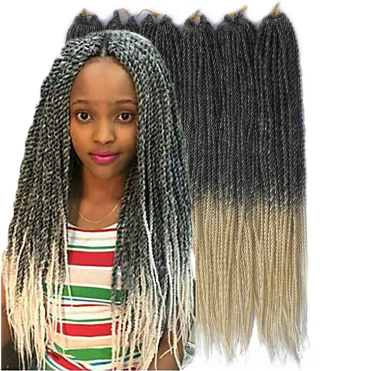 6Packs 14 18 24 Senegalese Twist Crochet Hair Braids Small Havana Mambo Twist Crochet Braiding Hair 2S Senegalese Twists