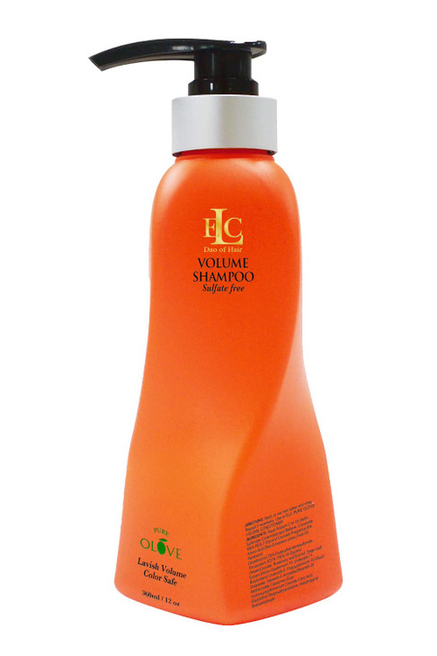 ELC Pure Olove Volume Shampoo 12 oz Sulfate Free Color Safe Thickening Bodybuilding Volumizing Nourishing Repairing Gent