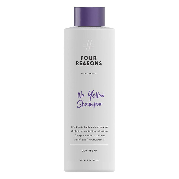 FOUR REASONS Purple Shampoo Eliminates Brassy Tones in Blonde Platinum Gray Hair Vegan CrueltyFree Toner 1015 fl oz