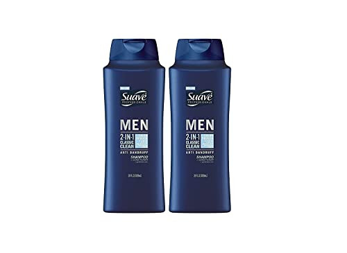 Suave Professionals for Men Anti Dandruff Shampoo 28 Fl Oz 2 Pack Classic Clean 2 in 1