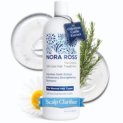 Nora Ross Garlic Extract Hair Strengthening Shampoo Thickening Shampoo for Women and Men with Normal to Dry Thinning Hai