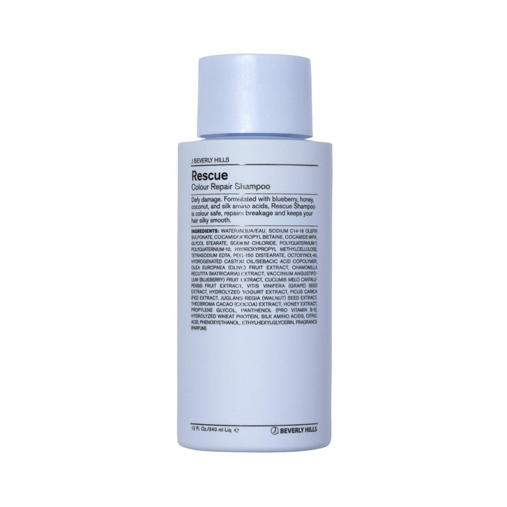 J Beverly Hills Blue Rescue Colour Repair Shampoo with Honey Extract for Hair Shine 12 Oz