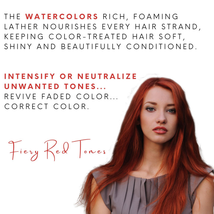 Watercolors Color Depositing Shampoo Semi Permanent Hair Color 85 oz FLUID FIRE