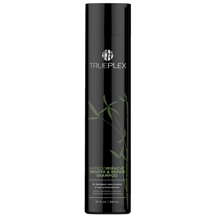 Trueplex KERATHERAPY Bamboo Miracle Smooth Repair Shampoo 101 oz 300 ml Vegan Cleansing Formula for Damaged Frizzy Hair
