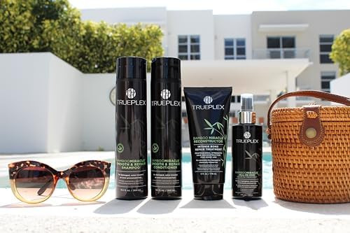 Trueplex KERATHERAPY Bamboo Miracle Smooth Repair Shampoo 101 oz 300 ml Vegan Cleansing Formula for Damaged Frizzy Hair
