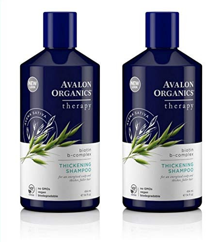 Avalon Organics Biotin BComplex Thickening Shampoo 14 Fluid Ounce Pack of 2