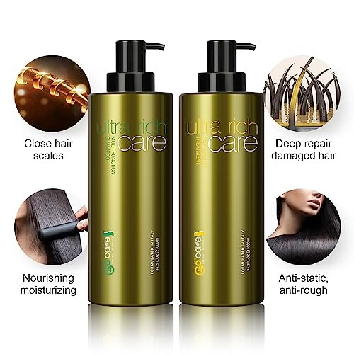 Bingocare 352 OZ Natrual Sulfate Free Argan Oil Shampoo and Conditioner Sets Ultrarich Haircare for Damaged Dry Curly Fr