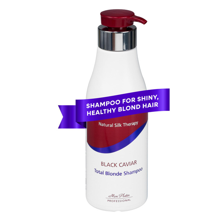 Mon Platin Professional Black Caviar Blonde Hair Shampoo Intensive Moisturizing Shampoo for blonde bleached or Color Tre