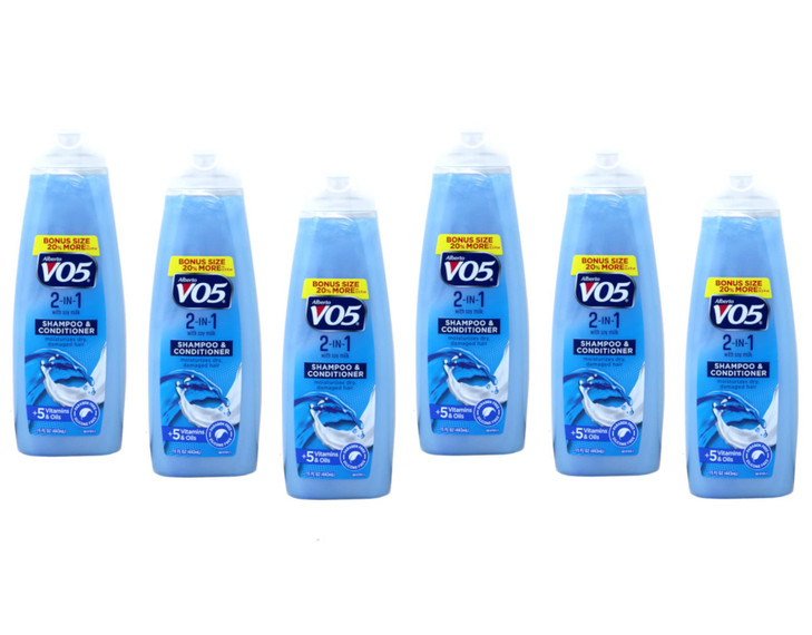 Alberto VO5 2 in 1 Moisturizing ShampooConditioner Softens and Shines 6 Pack of 125 Oz Bottles