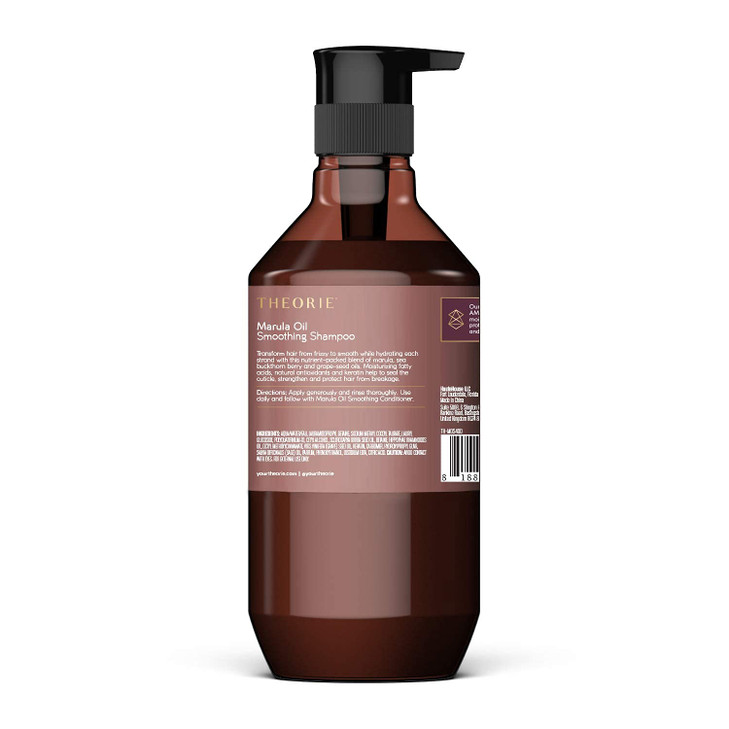 Theorie Smoothing Shampoo Frizz Control with Marula Sea Buckthorn Grape Seed Oils SulfateFree GlutenFree All Hair Types