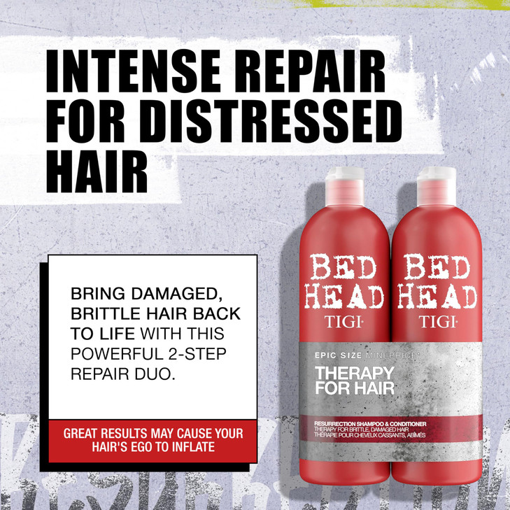 Tigi Bed Head Urban Antidotes Resurrection Shampoo Conditioner Damage Level 3 2536 OuncePack of 2