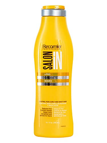 RECAMIER Professional Salon In Hydrating Anti Frizz Curly Hair Shampoo and Conditioner Set with Keratin Damaged Locks Mo
