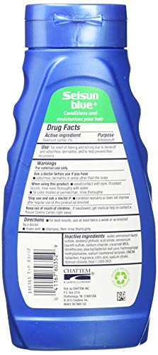 Selsun Blue Moisturizing with Aloe Dandruff Shampoo 11 oz Pack of 2