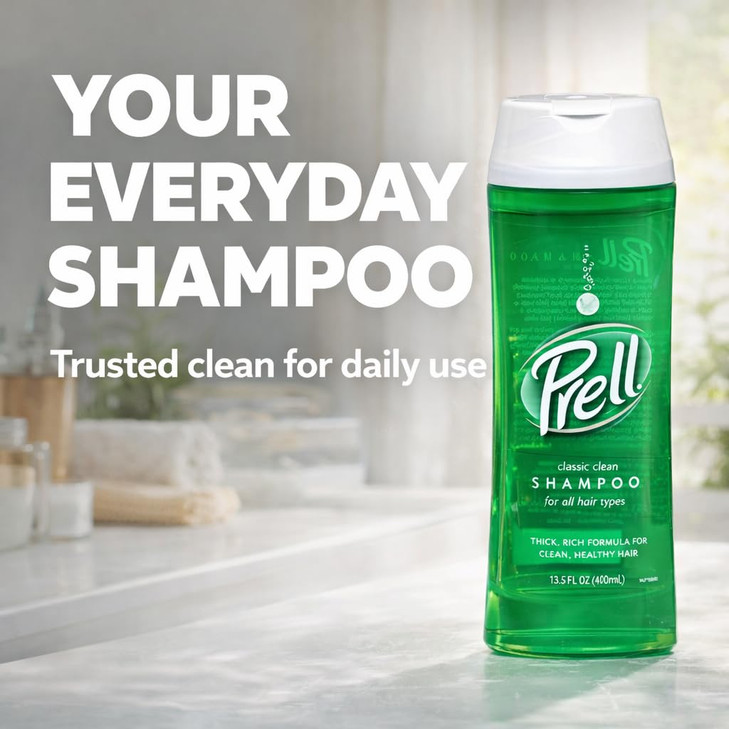 Prell Original Green Shampoo Classic Clean Deep Cleansing Shampoo for Men Women 135 oz 5 Pack