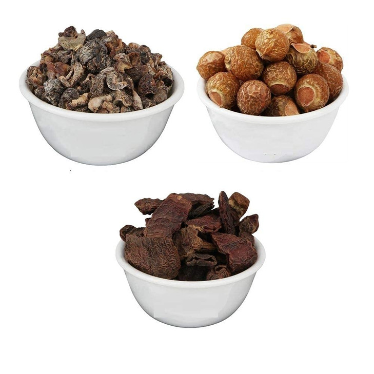 AnNafi Amla Reetha Shikakai Pods MIXED Dry Whole Herbs Mix for Hair Wash Conditioning 100 Natural Herbal Hair Care Combo