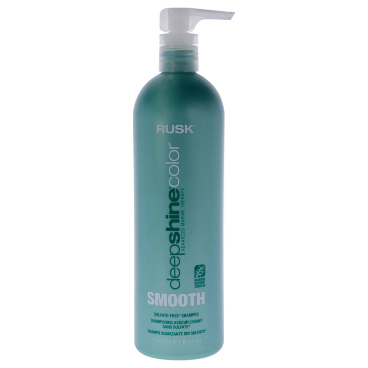 RUSK Deepshine Color Smooth Sulfate Free Shampoo Long Lasting Nourishes Hair Controls Frizz and Protects Color 25 fl oz