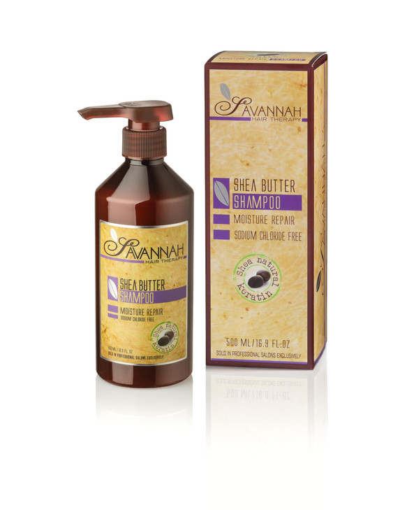 Savannah Hair Therapy Shampoo with Shea Butter Keratin Moisturizing SulfateFree Cleanser for Dry Damaged or ColorTreated