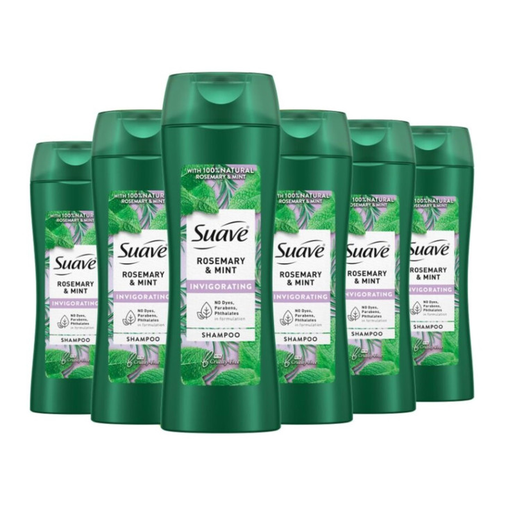 Suave Shampoo To Revitalize Hair Rosemary and Mint Invigorating for Dry Hair126 Fl Oz Pack of 6