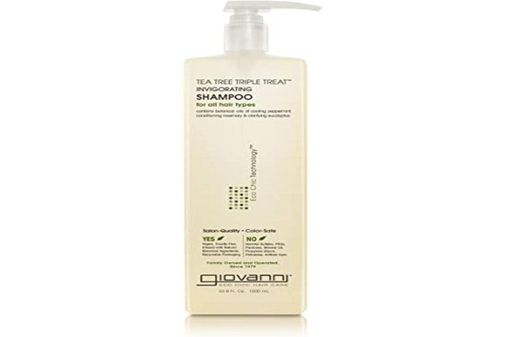 GIOVANNI Tea Tree Triple Treat Invigorating Shampoo 338 oz Liter Cooling Peppermint Eucalyptus Rosemary Helps Dry Flakin