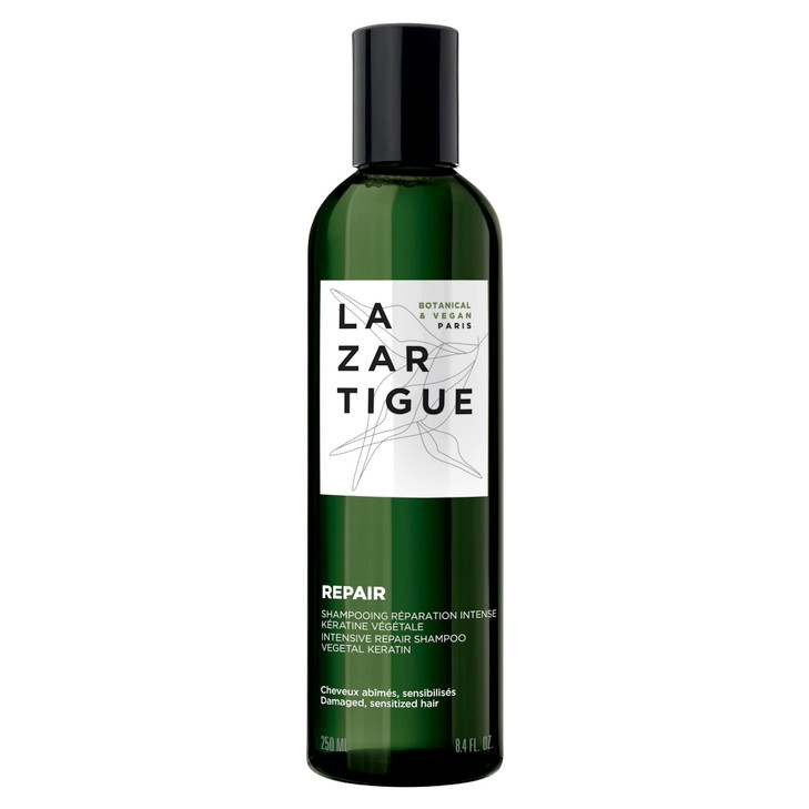 Lazartigue Repair Shampoo Enriched with Vegetal Keratin Helps Damage Deep Down Restructures Hair Fiber Strengthens Hair