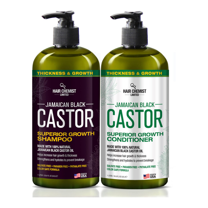 Hair Chemist Superior Growth Jamaican Black Castor Shampoo 338oz Conditioner 338oz 2PC Shampoo Conditioner for Hair Grow