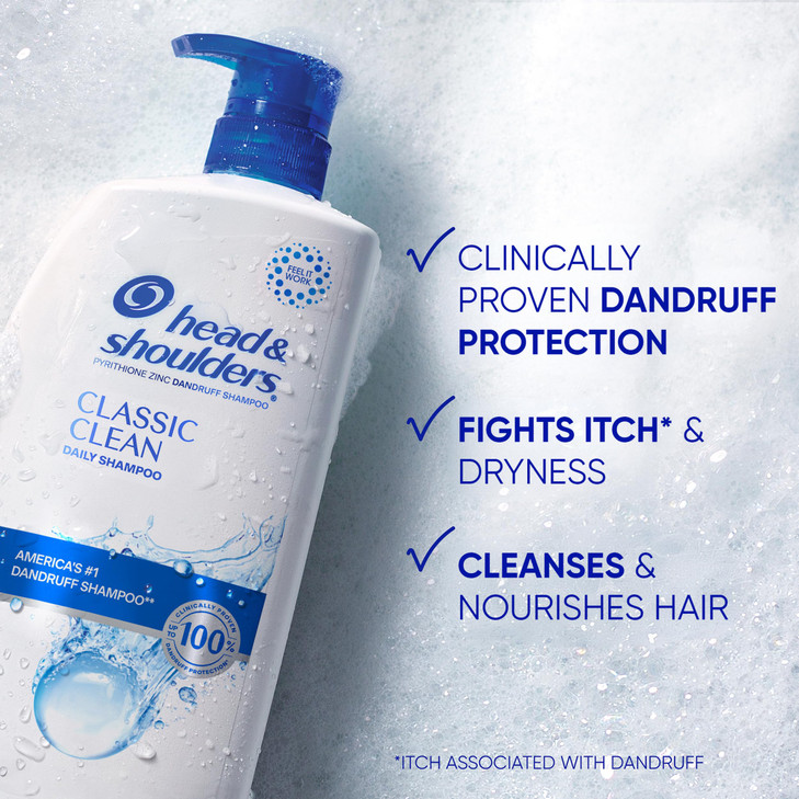 Head Shoulders AntiDandruff Shampoo with 1 Pyrithione Zinc Classic Clean Shampoo Twin Pack Daily Use Flake Control Scalp