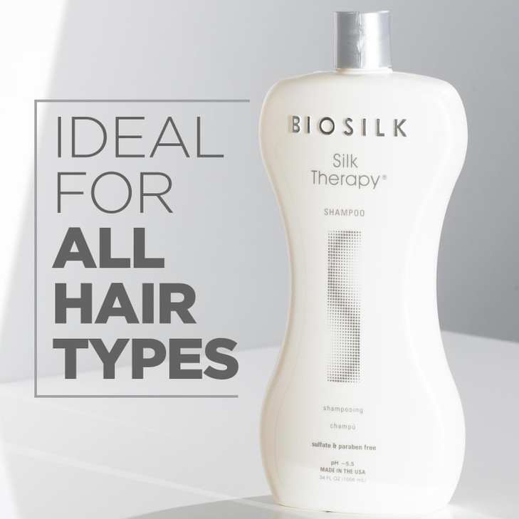 BioSilk Silk Therapy Shampoo Gentle Hair Cleanser Delivers Healthy Shiny Hair Great For All Hair Types Sulfate Paraben C