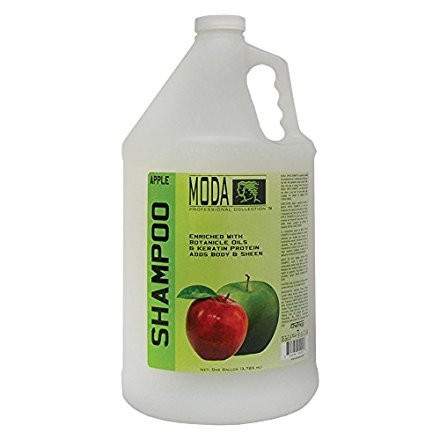 MODA Moisturizing Shampoo for All Hair Types Apple 128 Oz Professional Deeply Cleanses and Conditions Strengthens Restor